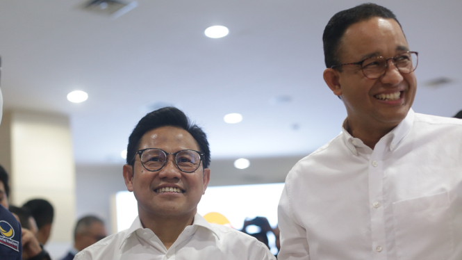 Anies Baswedan-Muhaimin Iskandar Sambangi Markas PKS