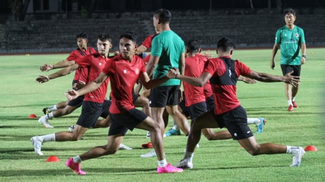 Indonesia U-23 jalani latihan di Stadion Sriwedari, Solo