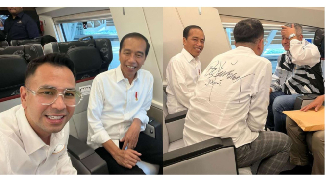Raffi Ahmad dan Jokowi Jajal Kereta Cepat Jakarta-Bandung