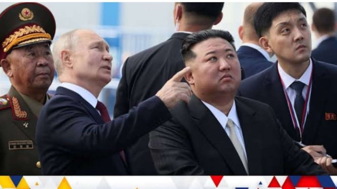 Kebersamaan Vladimir Putin dan Kim Jong Un