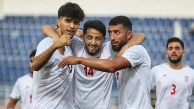 Selebrasi pemain Timnas Iran U-23