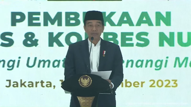 Presiden Joko Widodo (Jokowi) membuka Munas dan Konbes NU 2023