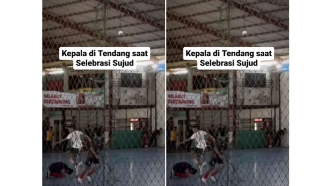 Viral Pemain Futsal Kota Malang Tendang Kepala saat Selebrasi Sujud