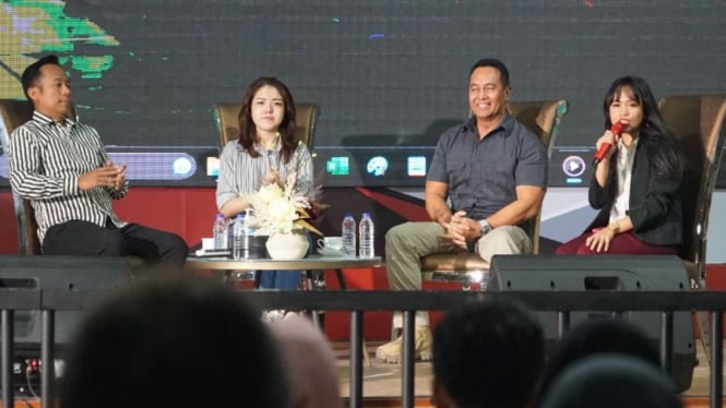 Eks Panglima TNI Andika Perkasa dalam diskusi JMN di Jakarta