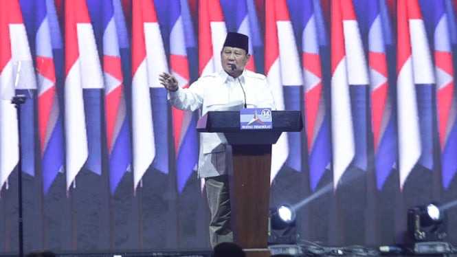 Bakal capres Prabowo Subianto di Rapimnas Partai Demokrat