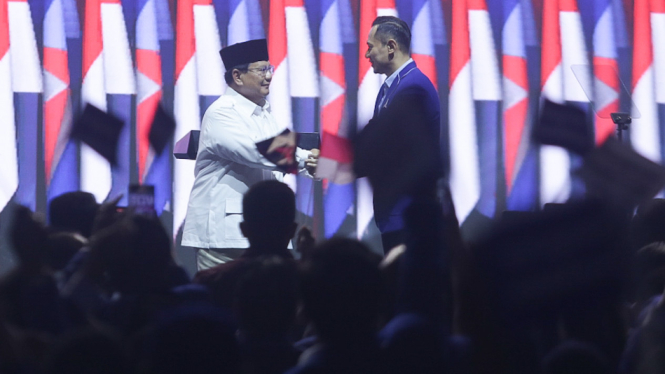 Prabowo Subianto dan Ketum Demokrat AHY, Rapimnas Partai Demokrat