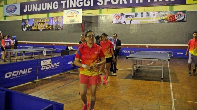 Mantan atlet tenis meja, Ling Ling Agustin