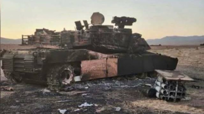 VIVA MILITARY: Un tanque M1 Abrams destrozado fabricado en Estados Unidos