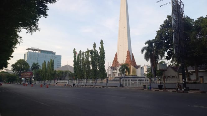 Jl. Sudirman, Kota Makassar sudah bersih setelah kegiatan Anies - Gus Imin