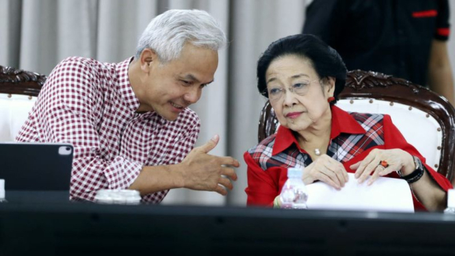Bacapres Ganjar Pranowo dan Ketum PDIP Megawati Soekarnoputri.