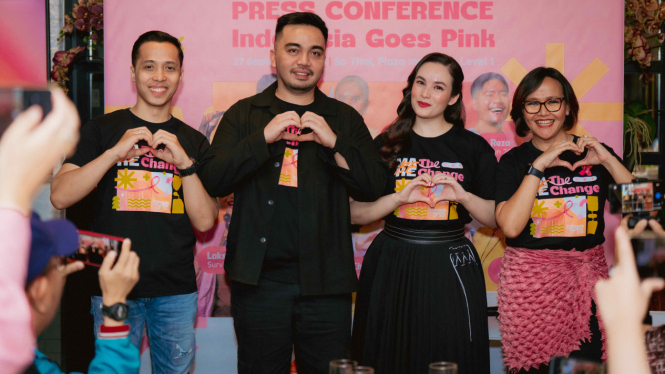 Konferensi pers Indonesia Goes Pink 2023.