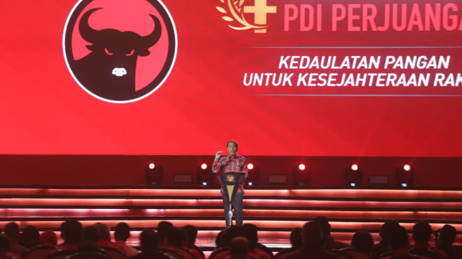 Presiden Jokowi Hadiri Rakernas PDI-P