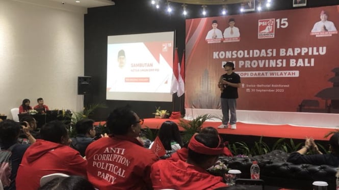 Ketua Umum DPP PSI Kaesang Pangarep saat Konsolidasi Bappilu PSI Bali