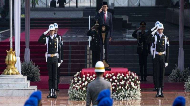 Presiden Joko Widodo memimpin upacara Peringatan Hari Kesaktian Pancasila.