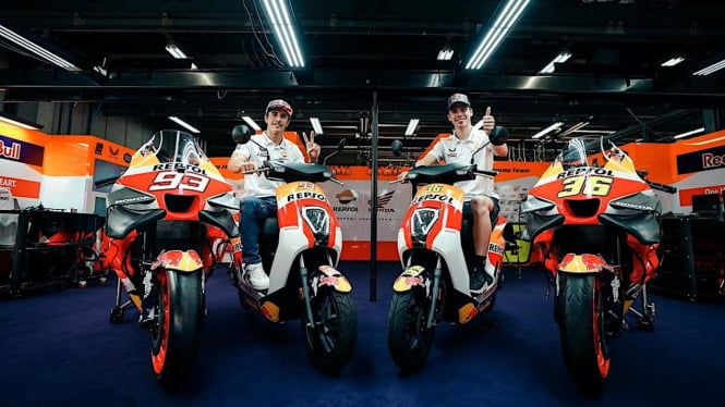 VIVA Otomotif: Honda EM1 e: jadi motor paddock tim Repsol Honda MotoGP