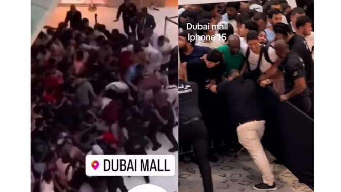 Kerusuhan pembelian Iphone 15 di Dubai Mall