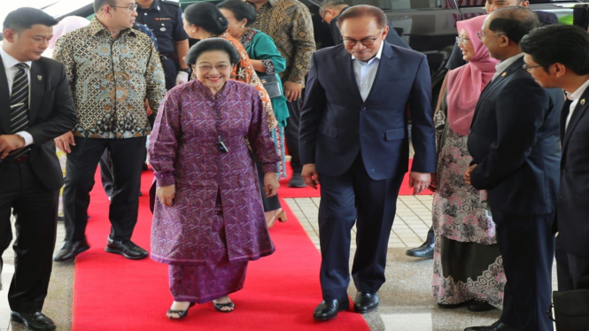Megawati Soekarnoputri bertemu PM Malaysia, Anwar Ibrahim
