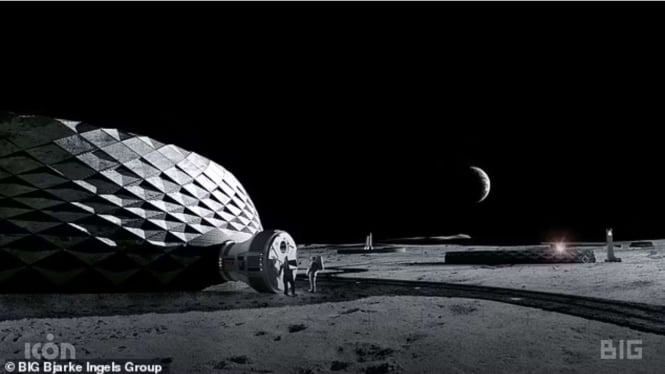 NASA berencana membangun rumah di Bulan.