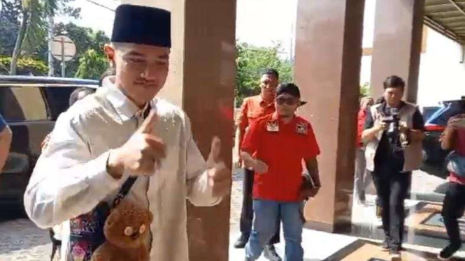 Ketua Umum PSI Kaesang Pangarep datang ke Kantor PP Muhammadiyah, Yogyakarta 