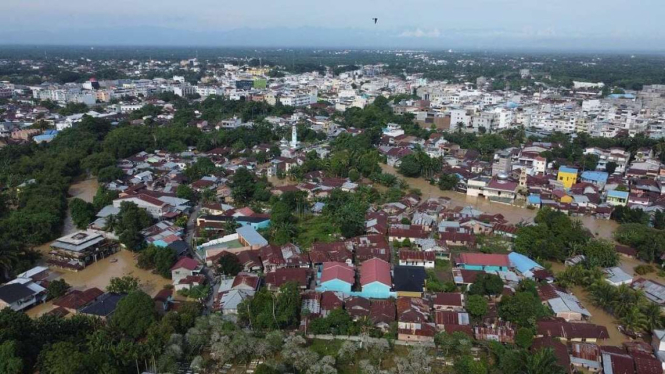 4 Kecamatan di Kota Binjai, Sumatera Utara terdampak banjir.