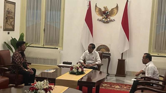 Begini Suasana Pertemuan Jokowi Dan Syahrul Yasin Limpo Di Istana