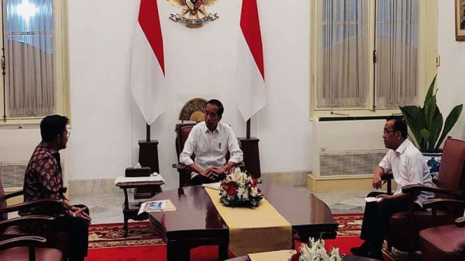 Eks Menteri Pertanian Syahrul Yasin Limpo Temui Presiden Joko Widodo