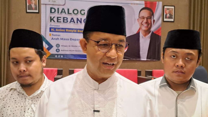 Bakal calon presiden Anies Baswedan bertemu dengan para gus atau kiai-kiai muda Nahdlatul Ulama alias Gawagis se-Jawa Timur di Kota Malang, Minggu malam, 8 Oktober 2023.