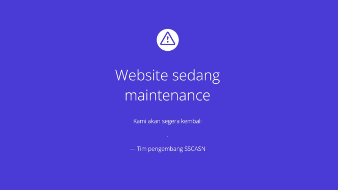Website sscasn.bkn.go.id tidak bisa diakses