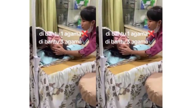 Viral Perempuan Kesurupan Didoakan 3 Agama Sekaligus