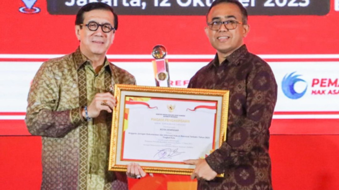 Inspiratif, Kota Denpasar Raih Penghargaan Dalam JDIHN Award 2023