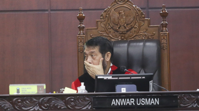 Anwar Usman, dalam sidang putusan batas umur Capres dan Cawapres di Mahkamah Konstitus