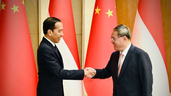 Pertemuan Bilateral Presiden Jokowi dengan PM RRT Li Qiang, Beijing, 17 Oktober 2023.