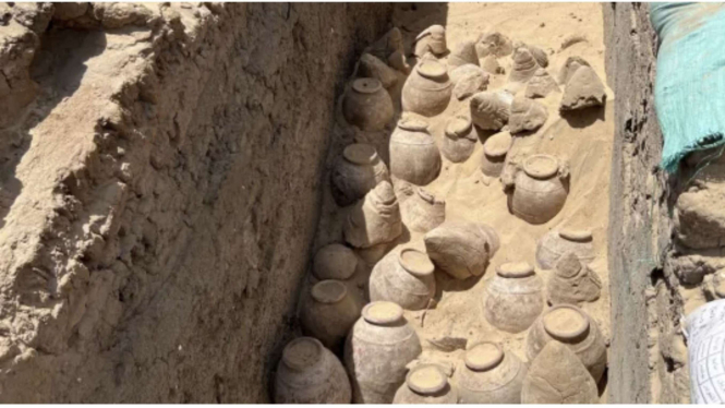 Bejana berisi anggur ditemukan di makam ratu Mesir