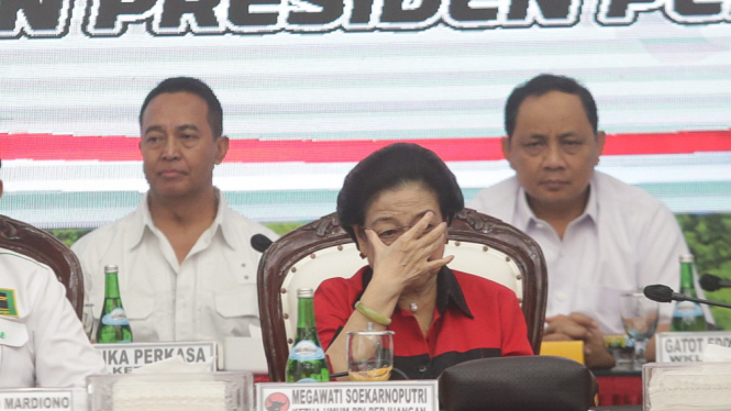 Ketum DPP PDIP Megawati Soekarnoputri saat Pengumuman Cawapres Ganjar Pranowo