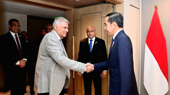 President Jokowi meets Sri Lankan President Ranil Wickremesinghe