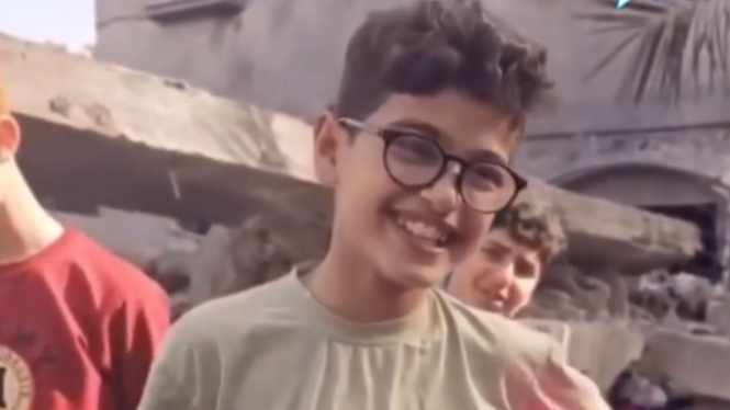 Reaksi anak Palestina saat ditanya apakah mereka takut berada di tengah perang
