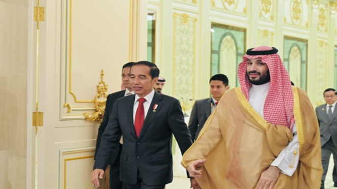 Presiden Jokowi bertemu PM Arab Saudi Mohammed bin Salman al-Saud