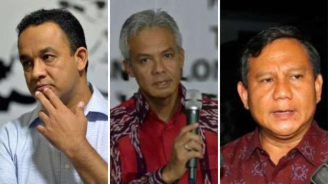Calon Presiden 2024, Anies Baswedan, Ganjar Pranowo dan Prabowo Subianto