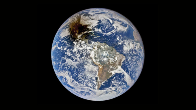 NASA menangkap gambar dari satelit DSCOVR pada 14 Oktober 2023.