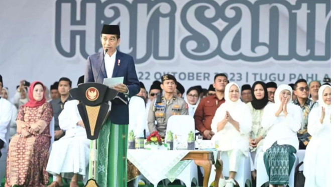 Presiden Joko Widodo sebagai Pembina Upacara Hari Santri 2023