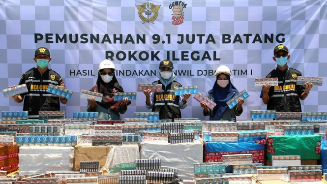 Bea Cukai musnahkan rokok ilegal