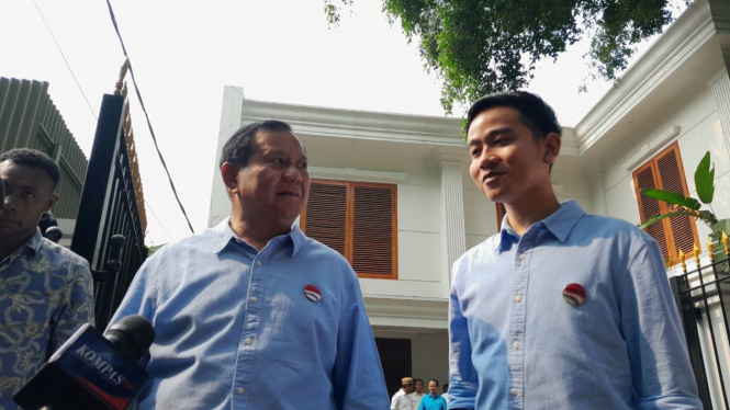 Pasangan bakal capres-cawapres Prabowo Subianto dan Gibran Rakabuming Raka