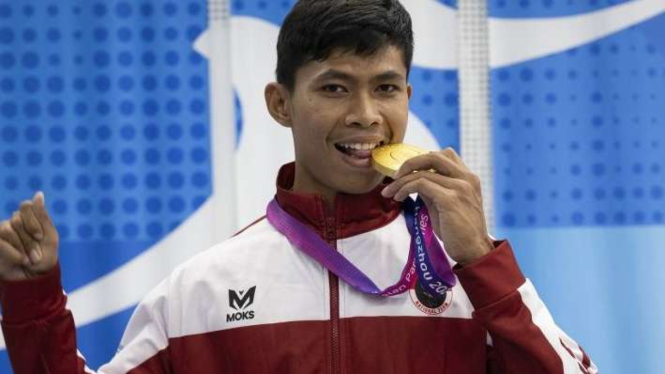 Pelari Indonesia Saptoyogo Purnomo raih emas Asian Para Games 2022