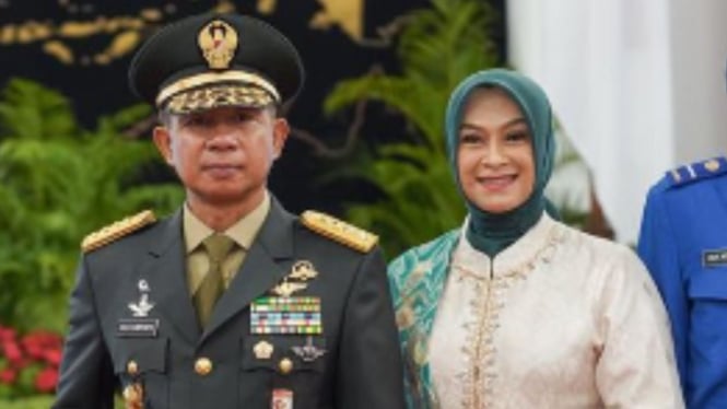 KSAD Jenderal TNI Agus Subiyanto dan Istri, Evi Sophia