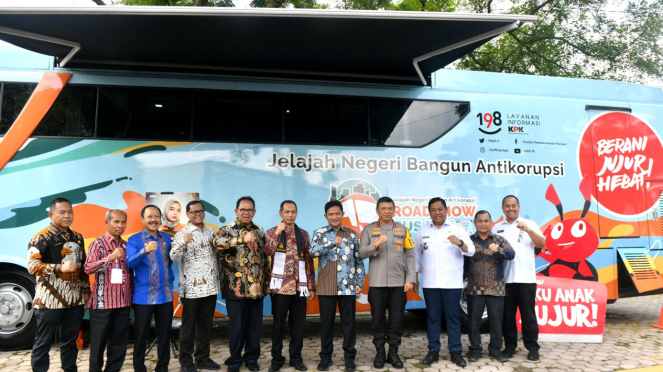 Wakil Ketua KPK, Nurul Ghufron saat hadiri roadshow bus KPK di Kota Medan.