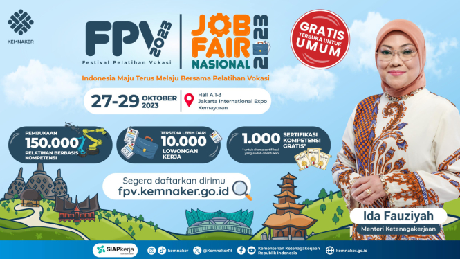 Kementerian Ketenagakerjaan gelar FPV dan Job Fair 2023