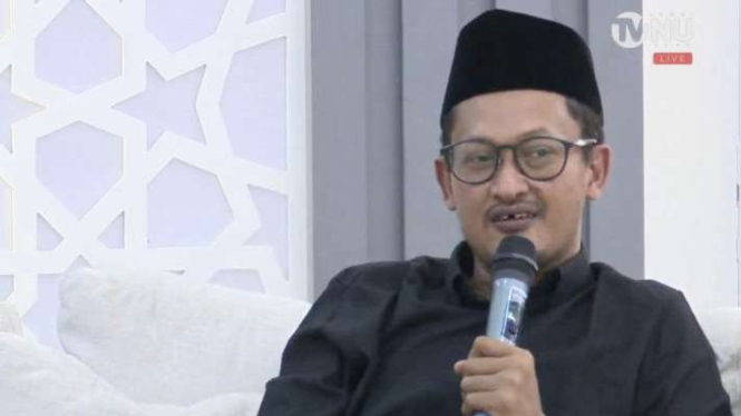 Tangkapan layar Hasanuddin Ali dalam diskusi publik yang digelar di PBNU, Jakarta, Jumat, 27 Oktober 2023.