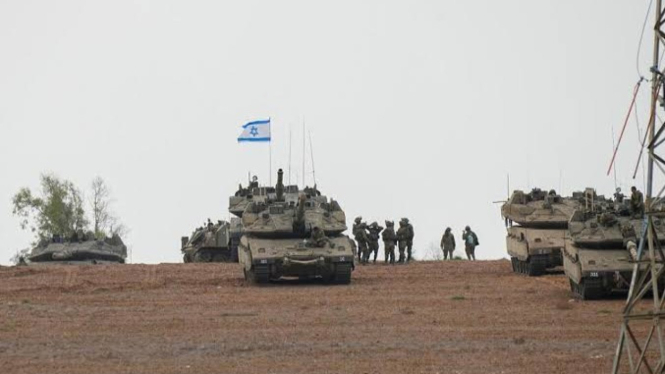 VIVA Militer: Pasukan Pertahanan Israel (IDF) di perbatasan Gaza, Palestina