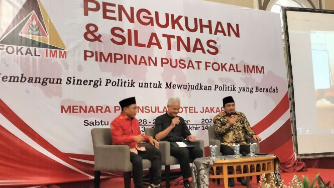 Ganjar Pranowo, Ma'mun Murod dan Cak Nanto di Silatnas Fokal IMM