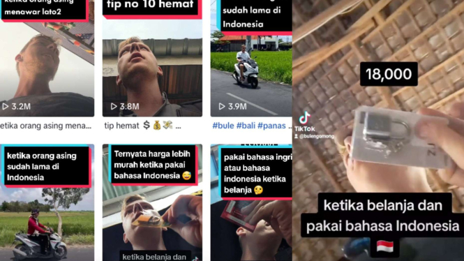 Viral bule belanja pakai bahasa Indonesia.